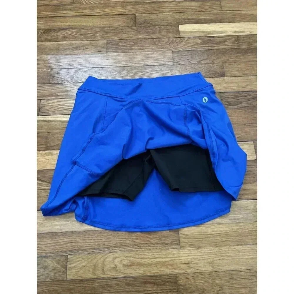 Dona Jo Tennis Women's Skort Bright Blue Skirt With Black Shorts Size 3 XXL - Picture 3 of 5